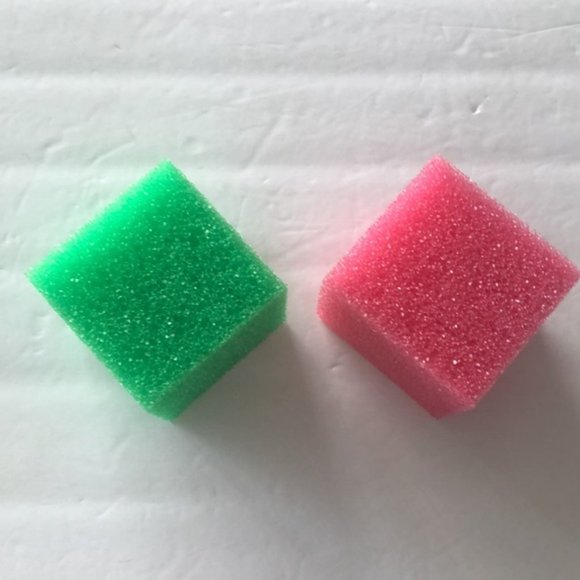 2 Bright Box Kitchen Cube Scrub Sponge Scratch Odor Free Long Lasting Pink Green - Picture 4 of 6